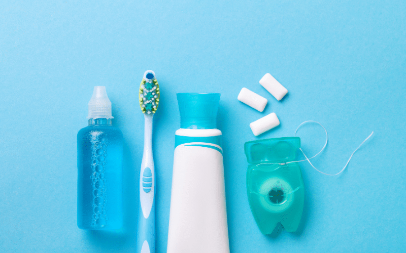 toothpaste and mouthwash